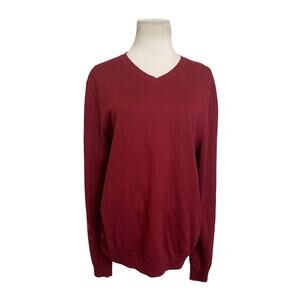 APT red v neck long sleeves sweater size XL